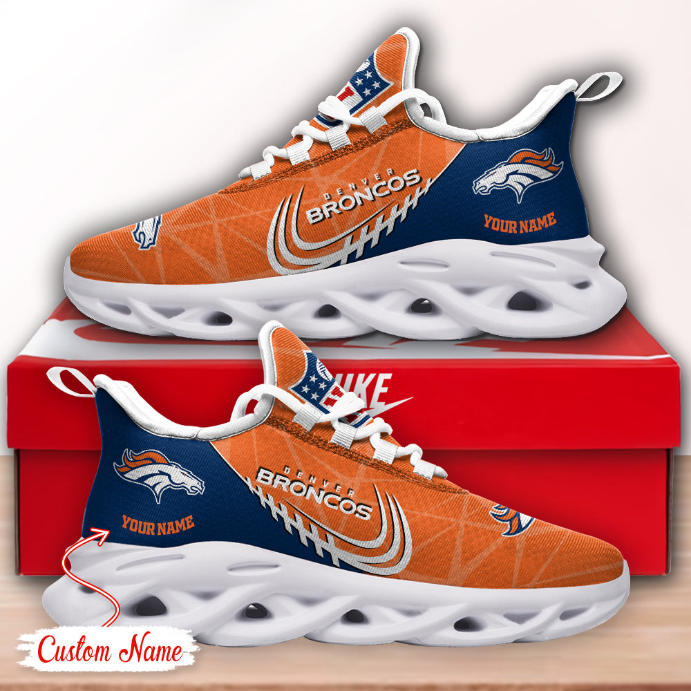 Ideafootwear Denver Broncos NFL Max Soul Shoes Sneakers For Men And Women