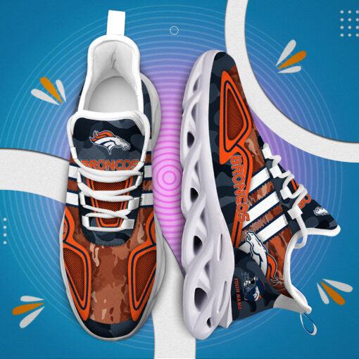 Ideafootwear Denver Broncos NFL Max Soul Shoes Sneakers For Men And Women
