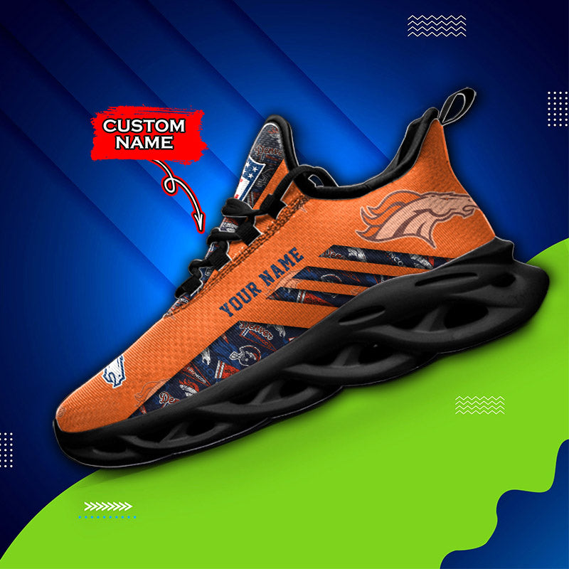 Ideafootwear Denver Broncos NFL Max Soul Shoes Sneakers For Men And Women