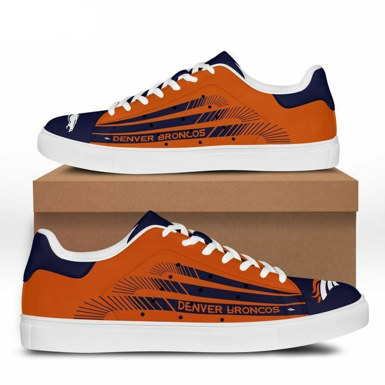 Ideafootwear Denver Broncos Skate Stan Shoes Sneakes For Men And Women
