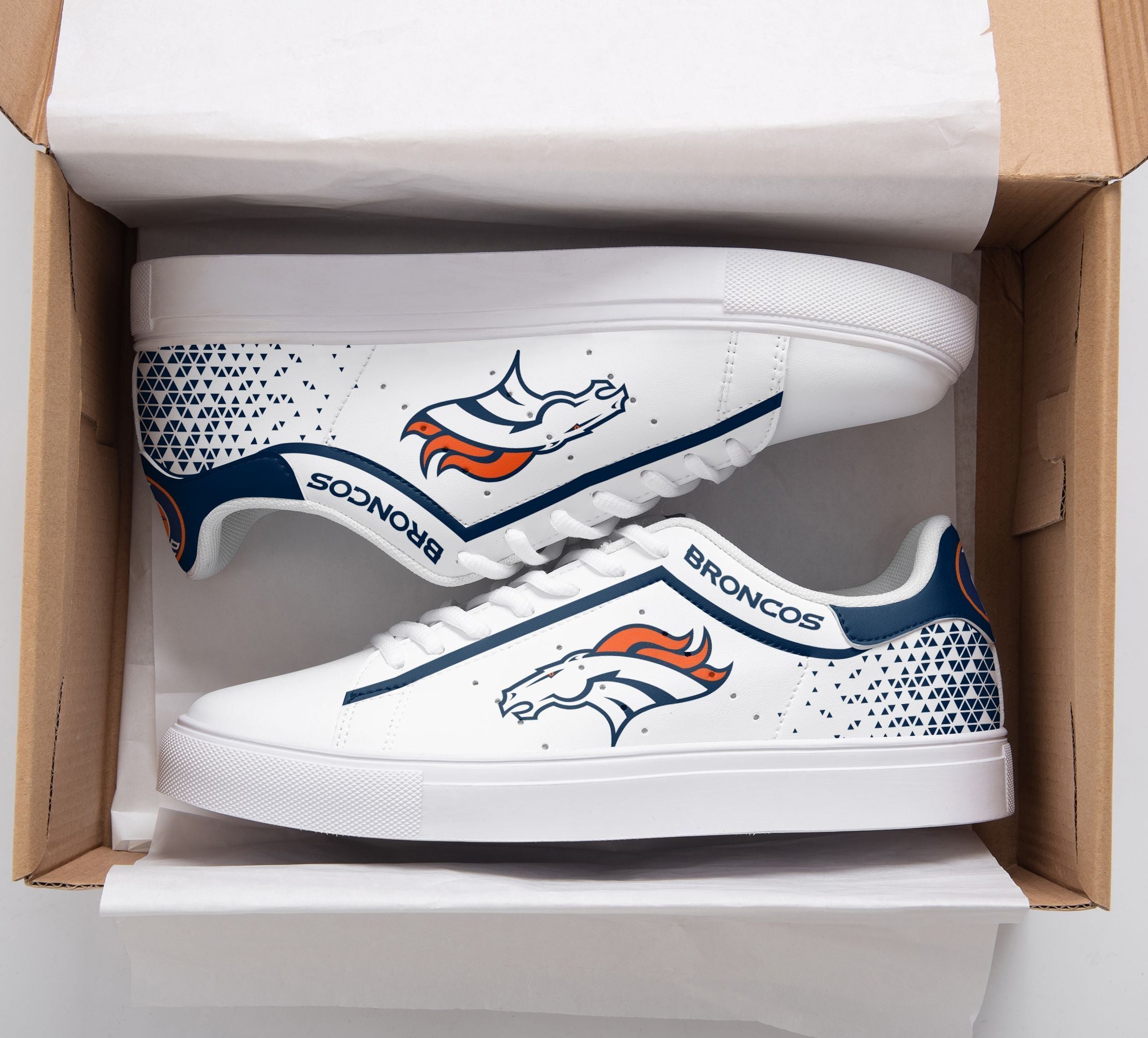Ideafootwear Denver Broncos Skate Stan Shoes Sneakes For Men And Women