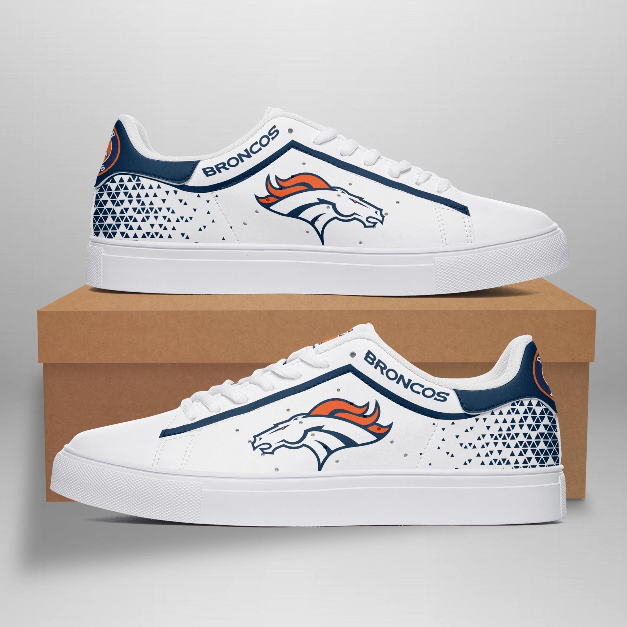 Ideafootwear Denver Broncos Skate Stan Shoes Sneakes For Men And Women