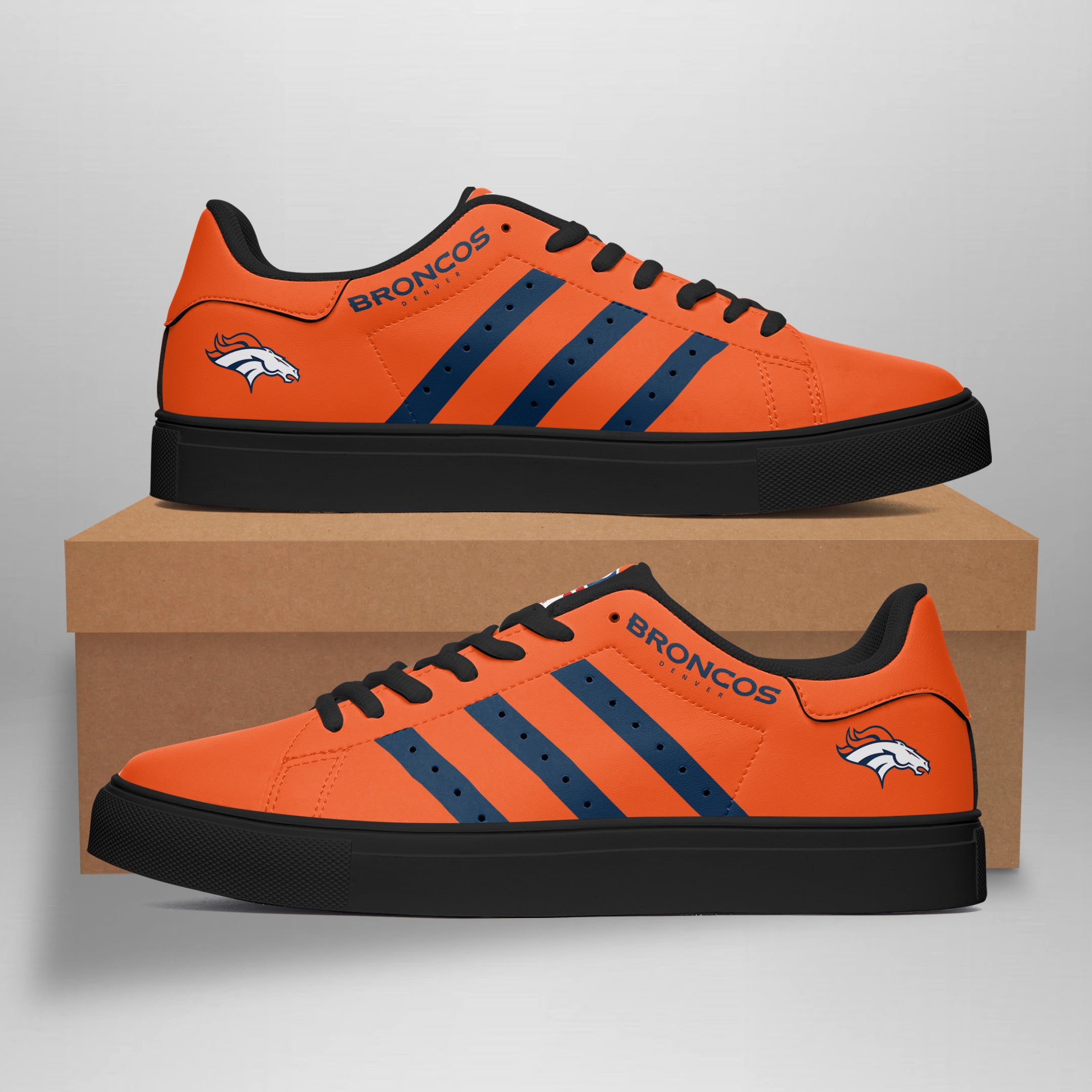 Ideafootwear Denver Broncos Skate Stan Shoes Sneakes For Men And Women