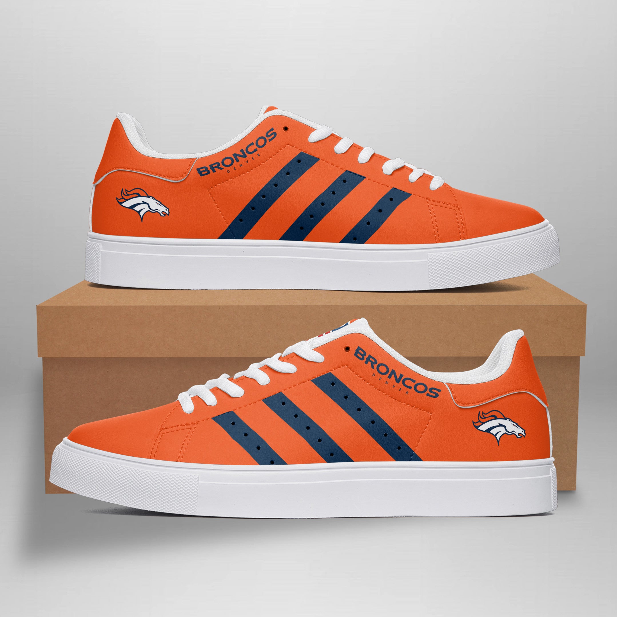 Ideafootwear Denver Broncos Skate Stan Shoes Sneakes For Men And Women
