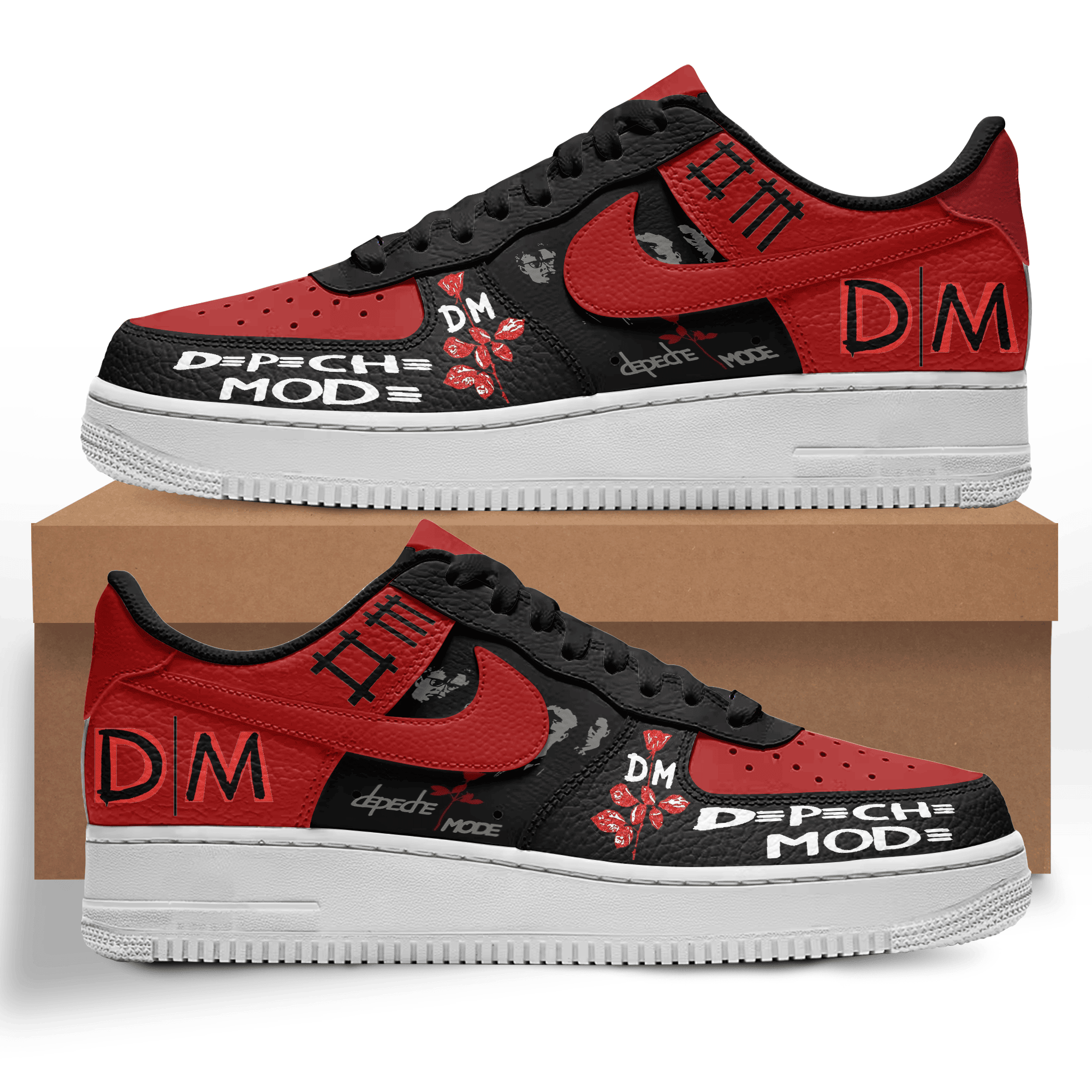 Ideafootwear Depeche Mode Air Low-Top Sneakers Shoes For Men And Women