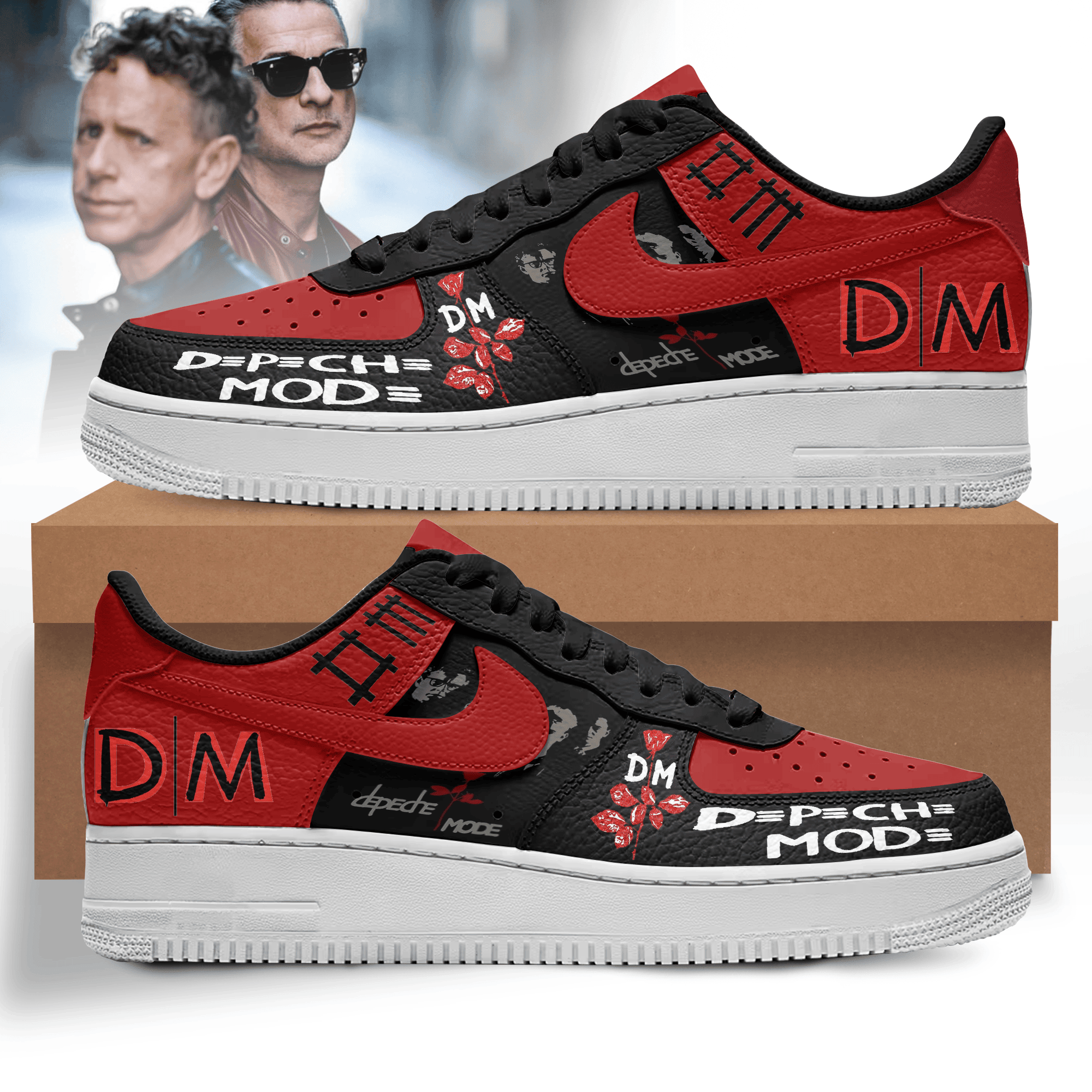 Ideafootwear Depeche Mode Air Low-Top Sneakers Shoes For Men And Women