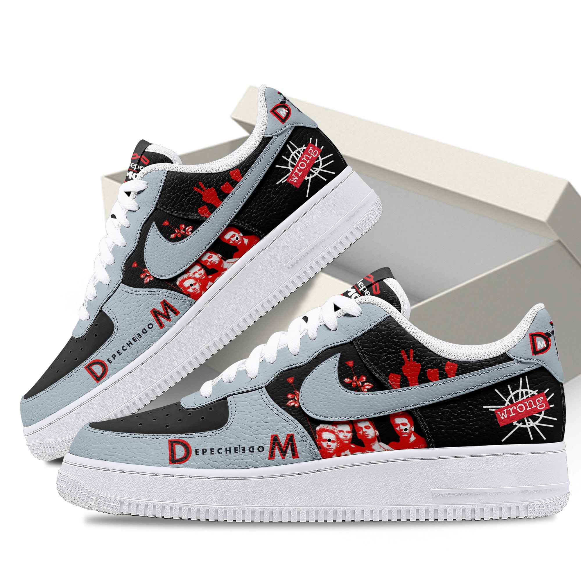 Ideafootwear Depeche Mode Air Low-Top Sneakers Shoes For Men And Women