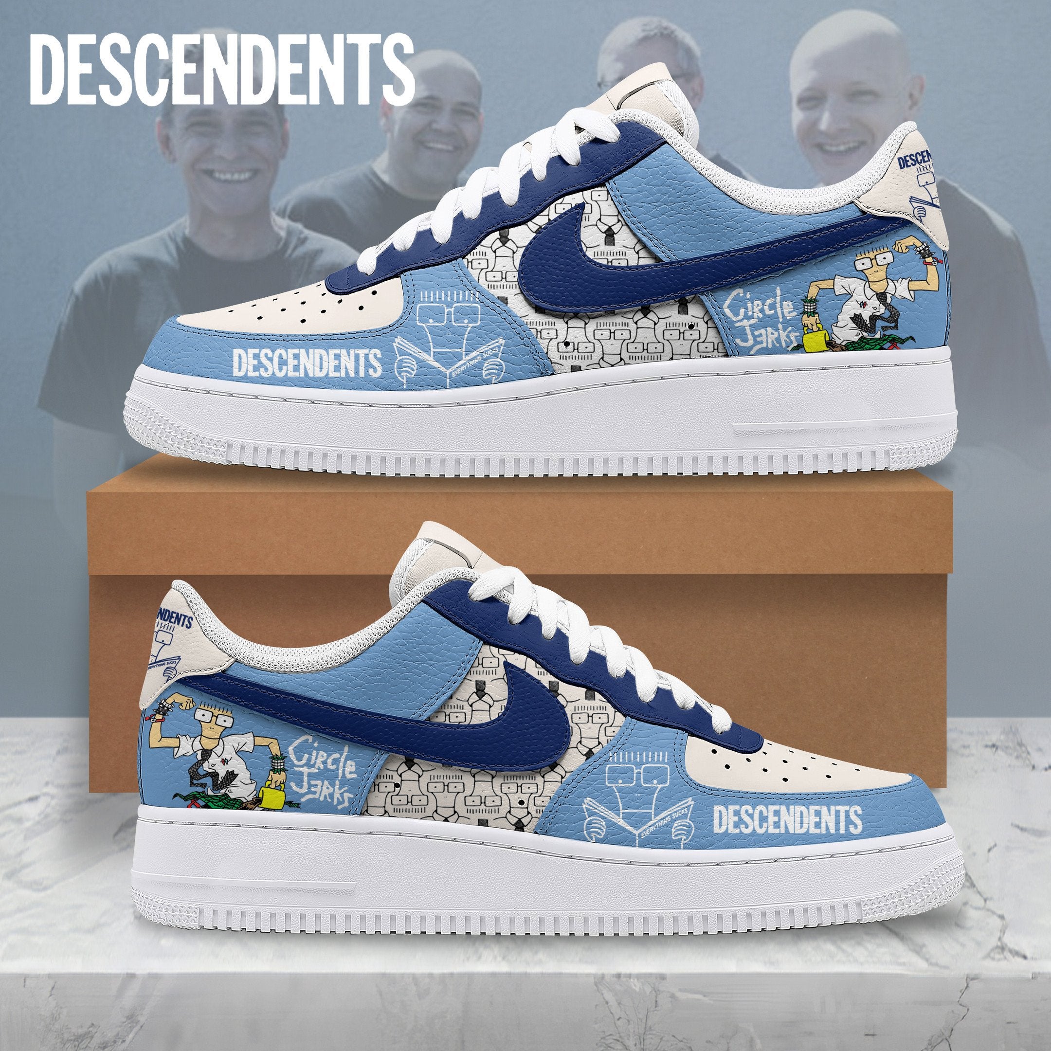 Ideafootwear Descendents Air Low-Top Sneakers Shoes For Men And Women