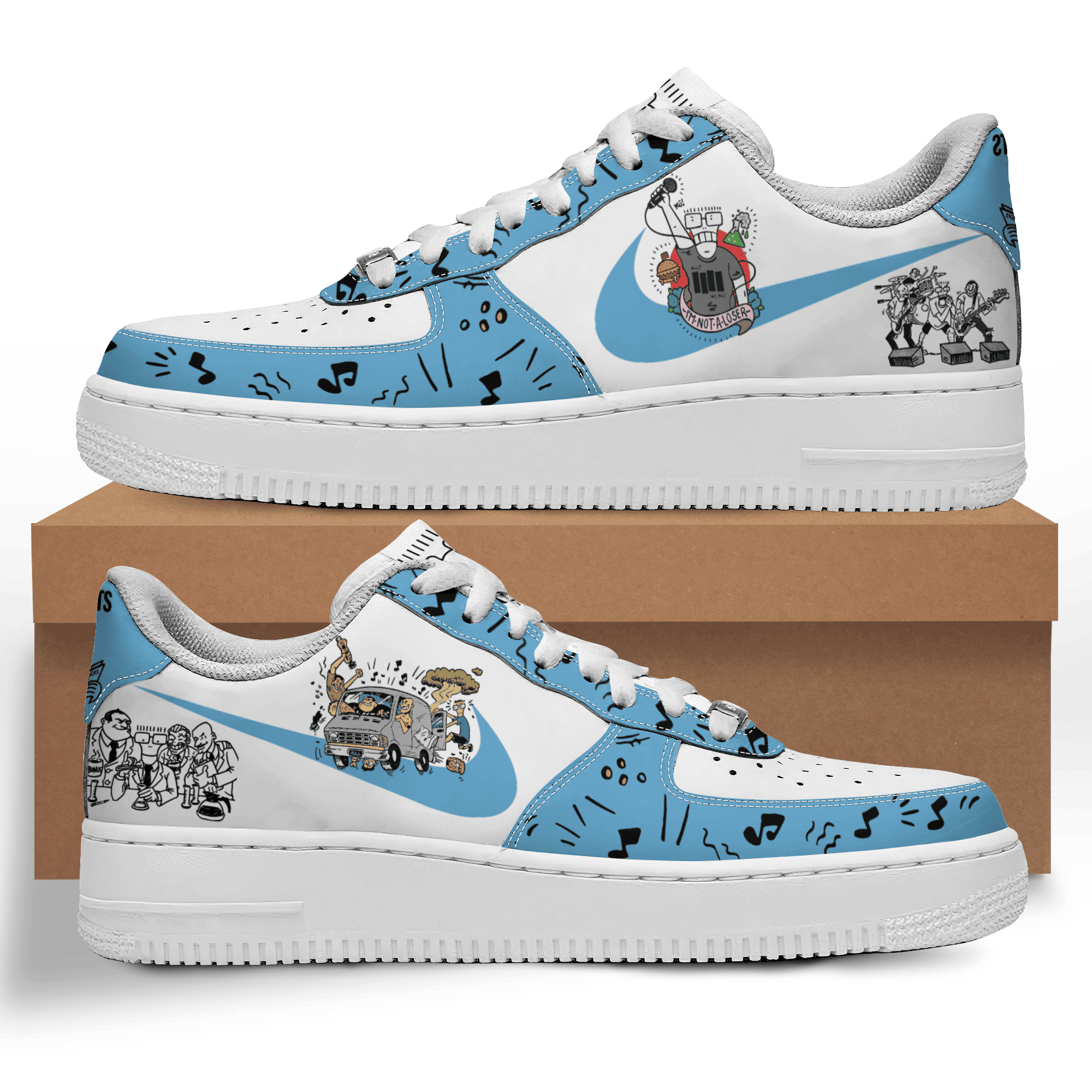 Ideafootwear Descendents Air Low-Top Sneakers Shoes For Men And Women