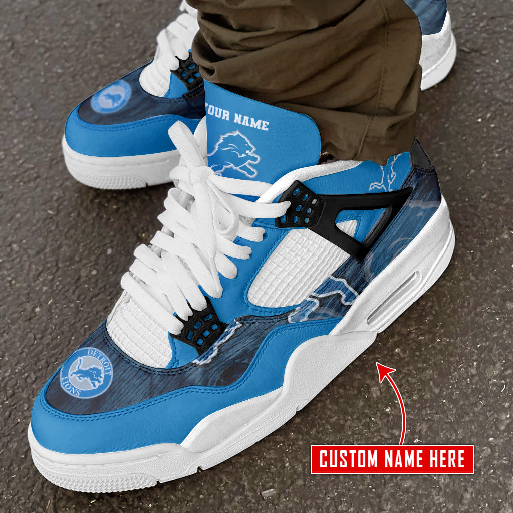 Ideafootwear Detroit Lions AJ4 Sneakers Shoes For Men And Women