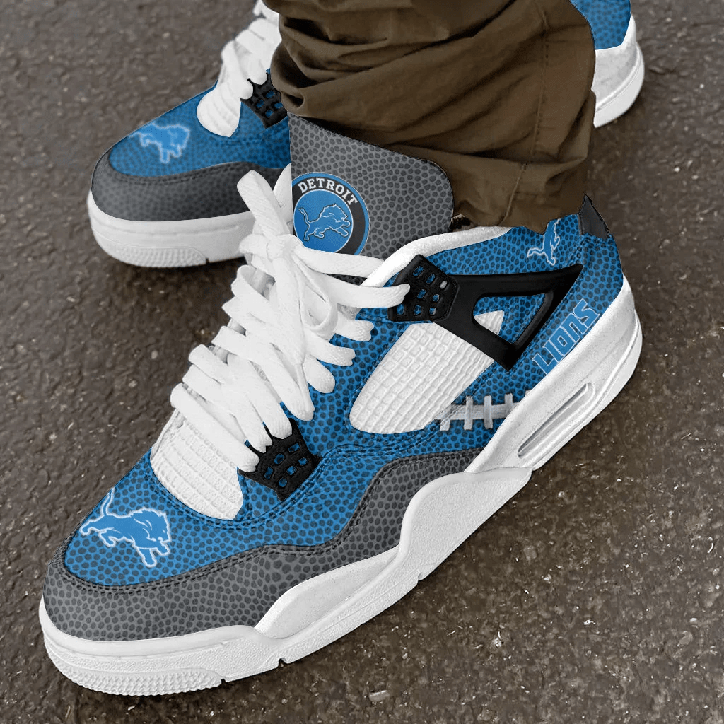 Ideafootwear Detroit Lions AJ4 Sneakers Shoes For Men And Women