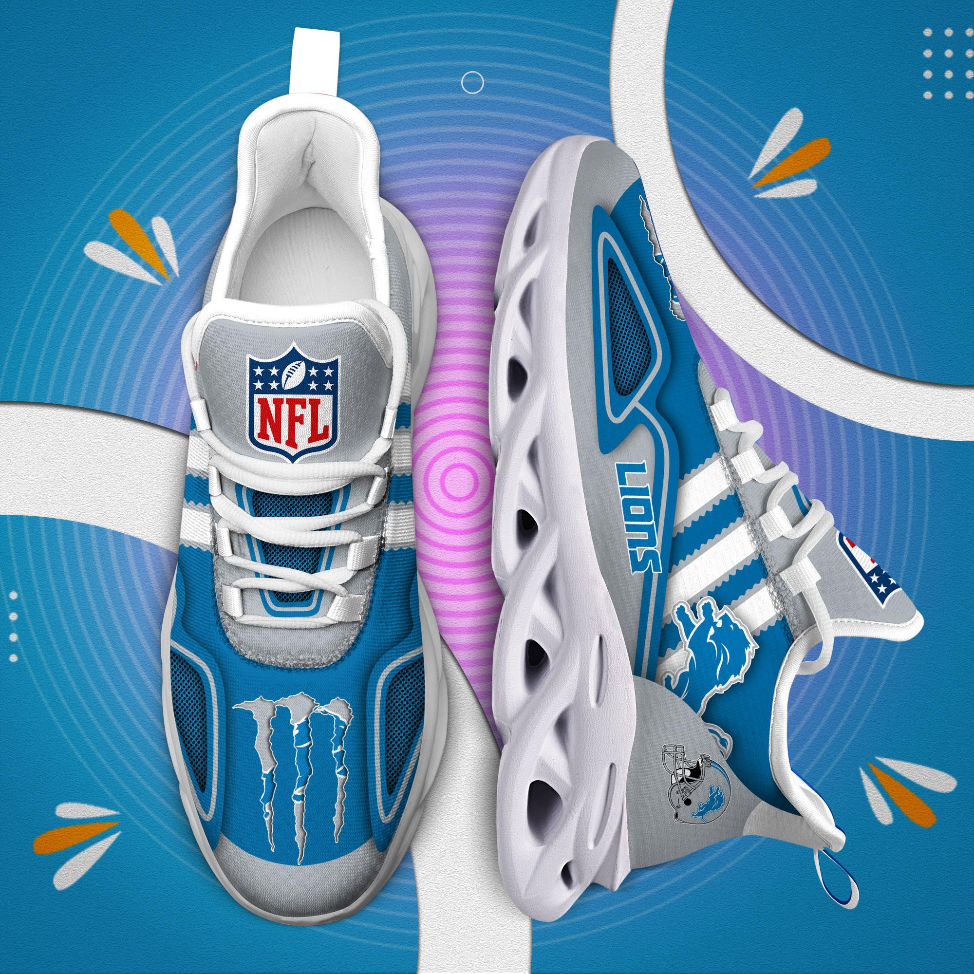 Ideafootwear Detroit Lions Max Soul Shoes Sneakers For Men And Women