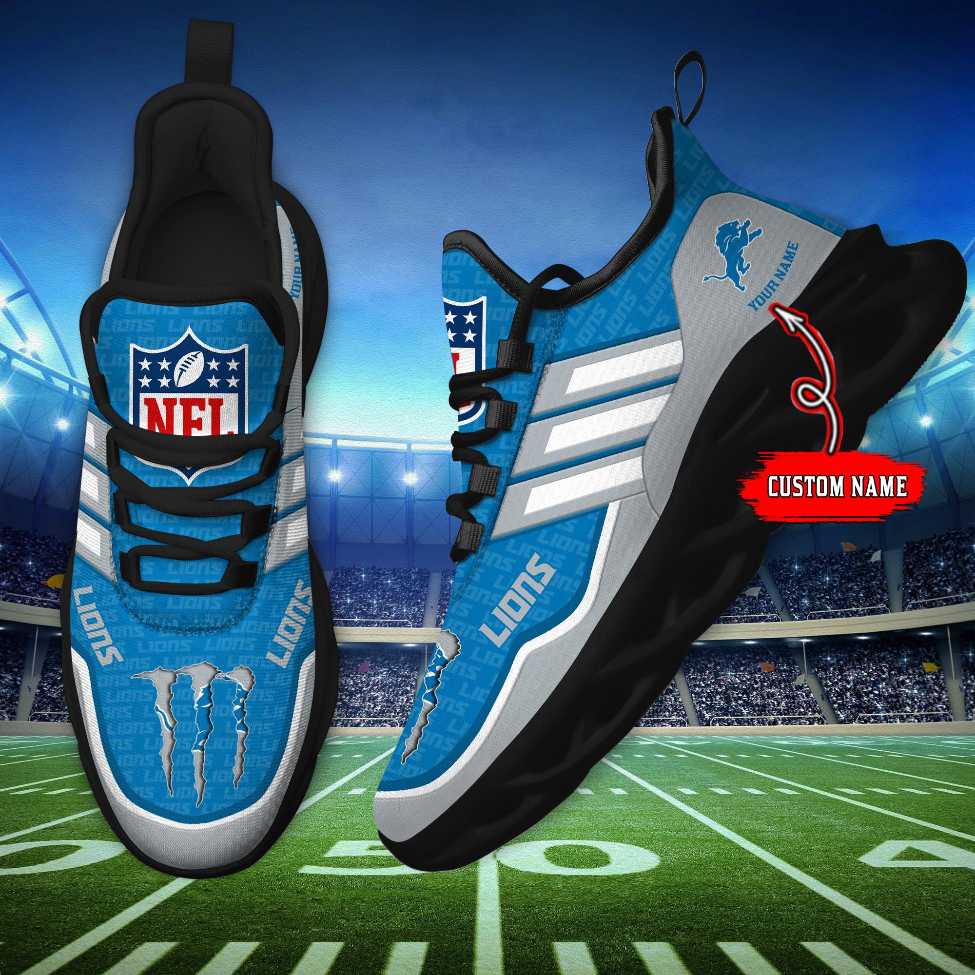 Ideafootwear Detroit Lions Max Soul Shoes Sneakers For Men And Women