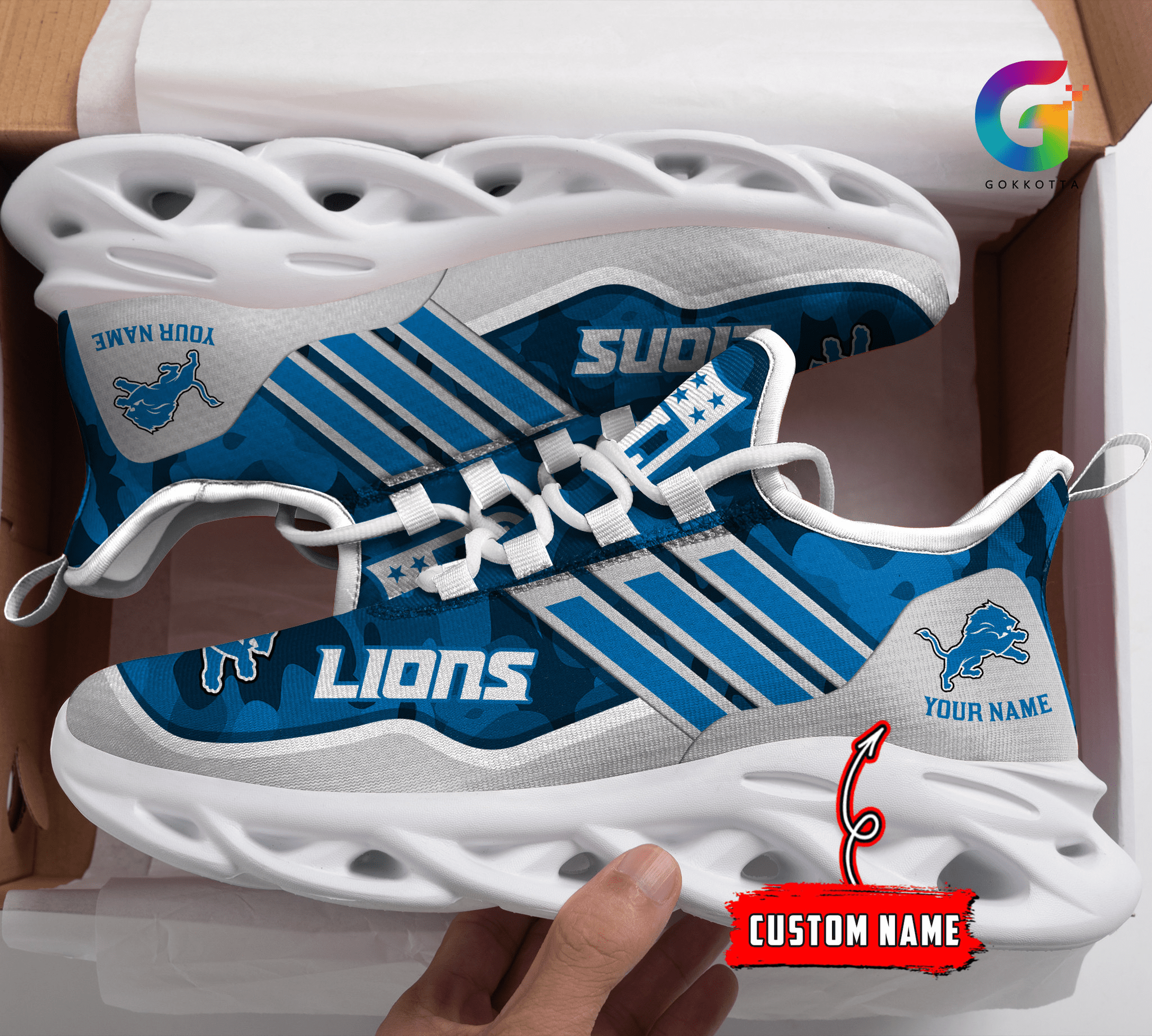 Ideafootwear Detroit Lions Max Soul Shoes Sneakers For Men And Women