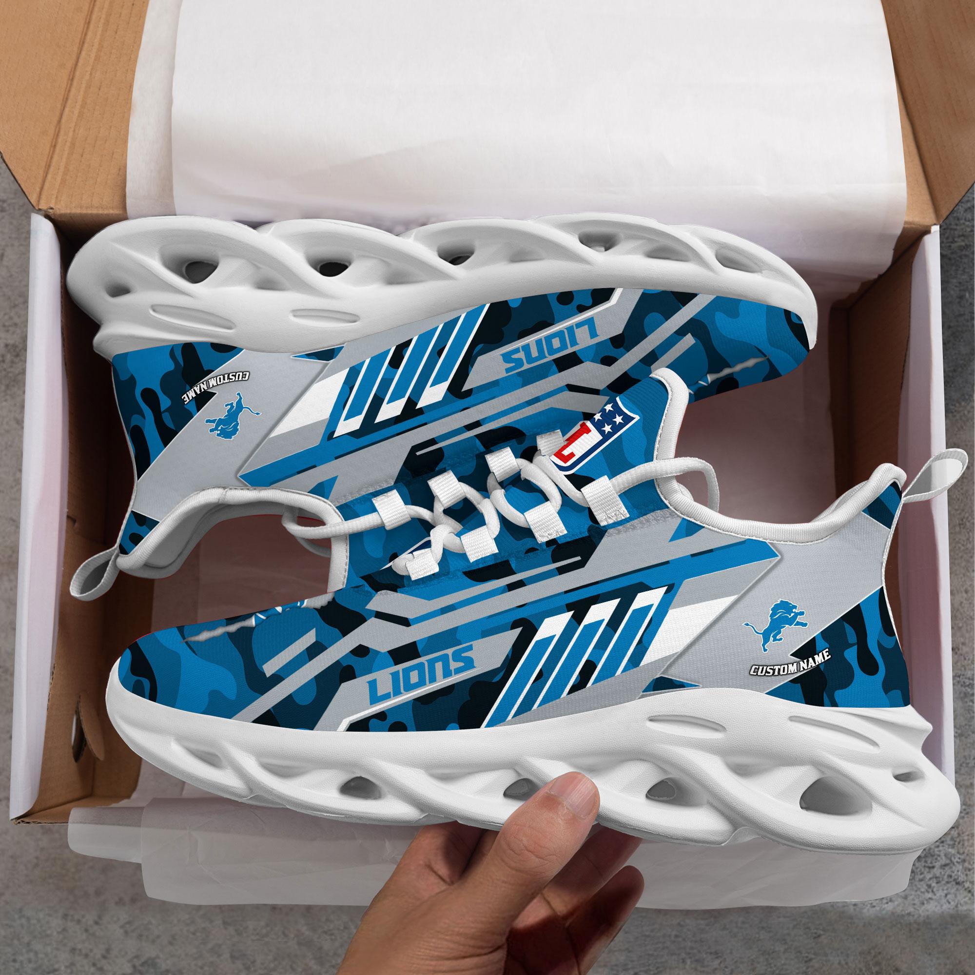 Ideafootwear Detroit Lions Max Soul Shoes Sneakers For Men And Women