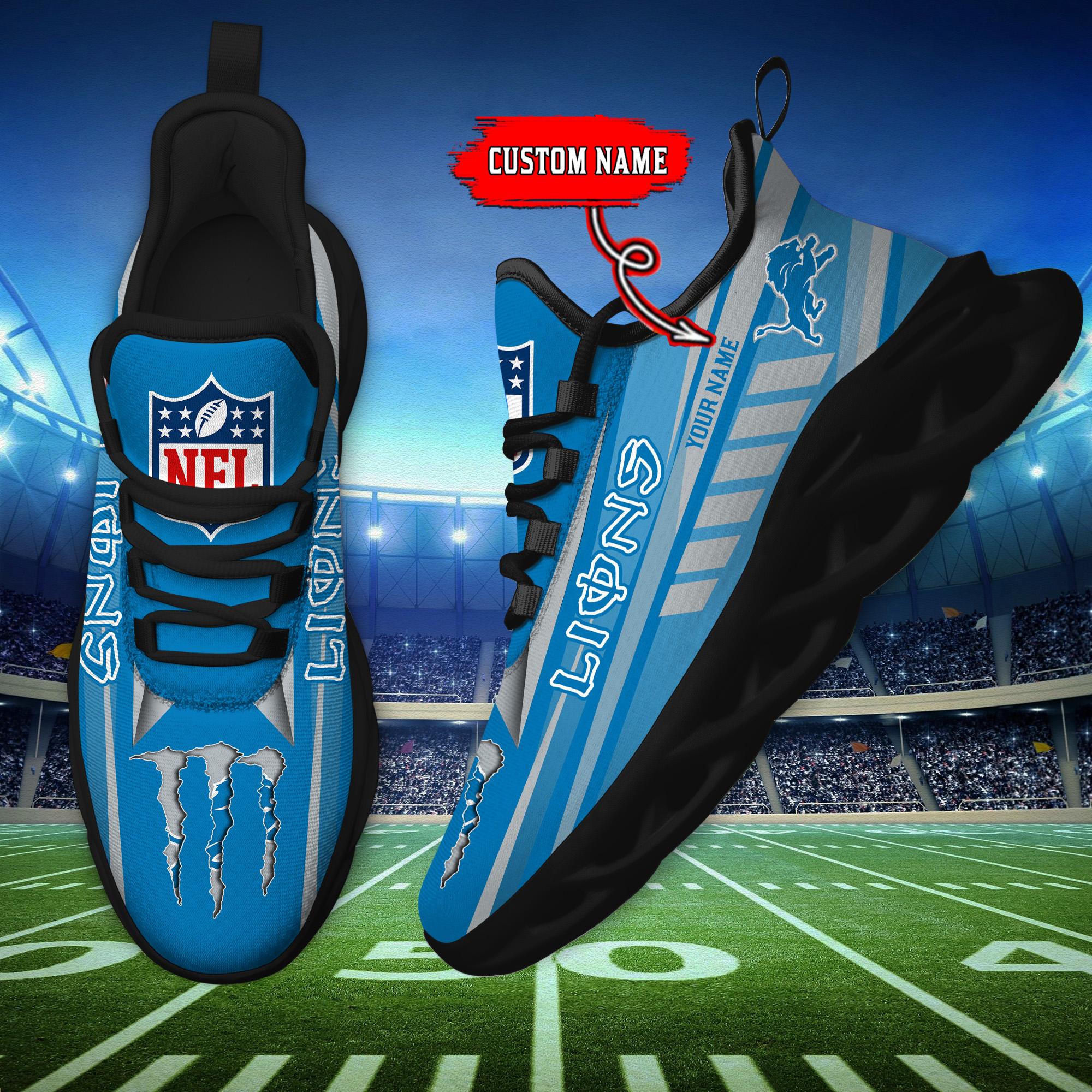 Ideafootwear Detroit Lions Max Soul Shoes Sneakers For Men And Women