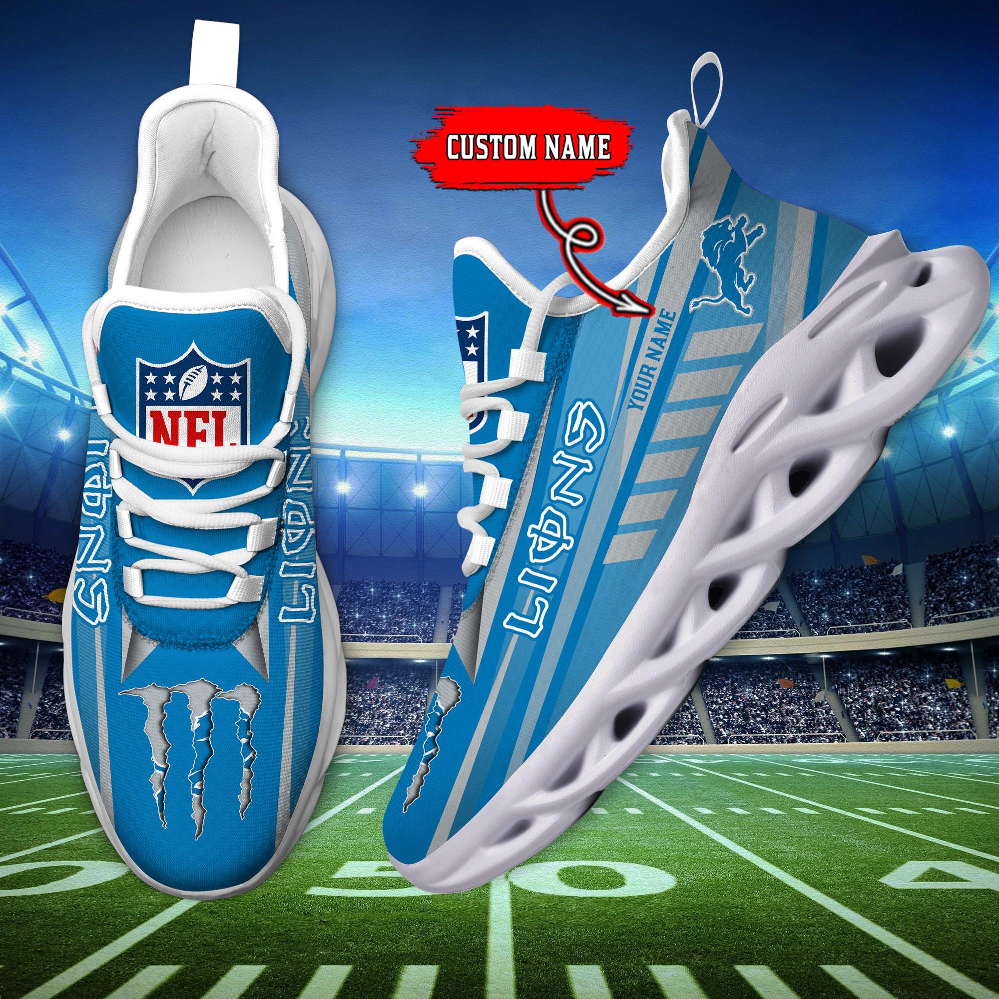 Ideafootwear Detroit Lions Max Soul Shoes Sneakers For Men And Women