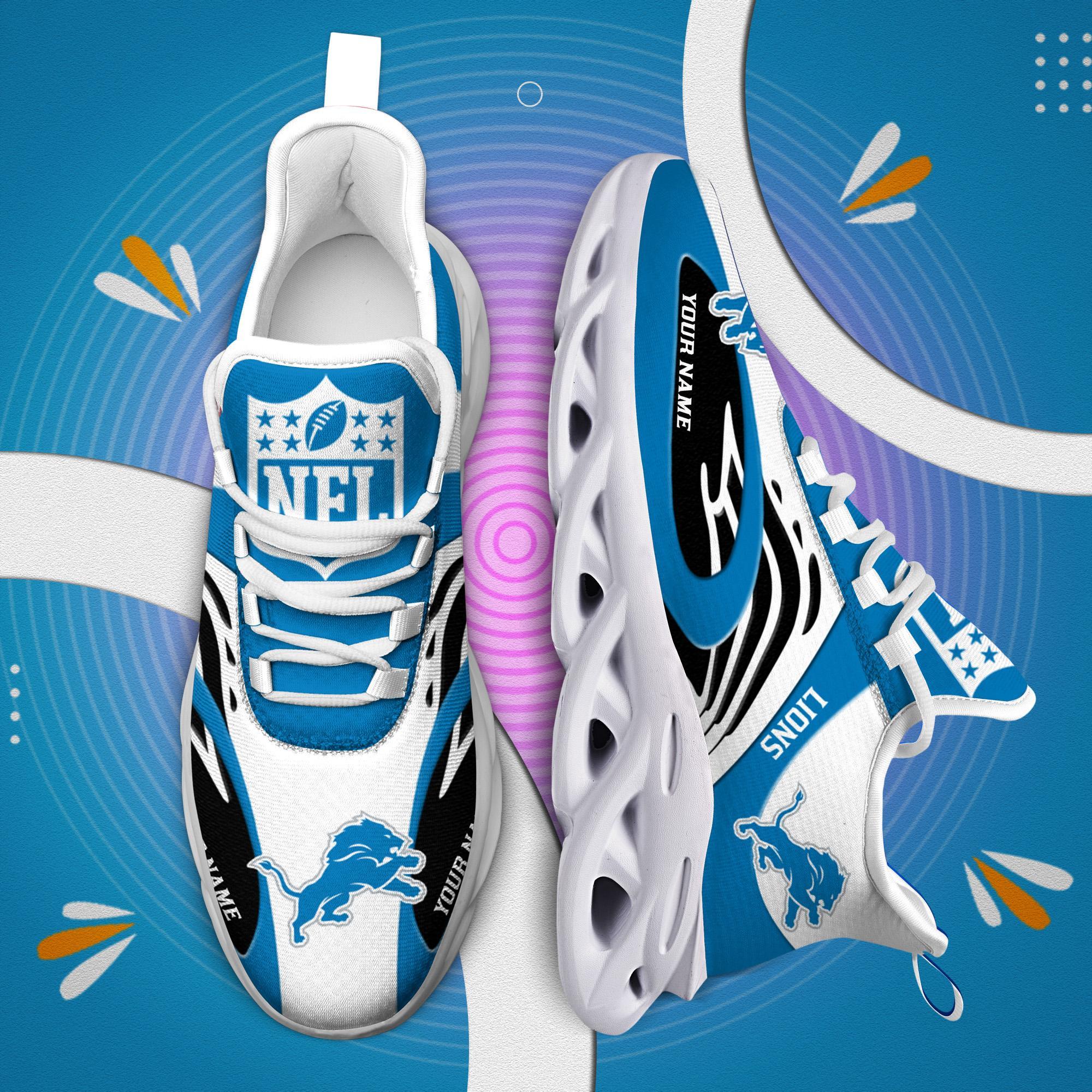 Ideafootwear Detroit Lions Max Soul Shoes Sneakers For Men And Women