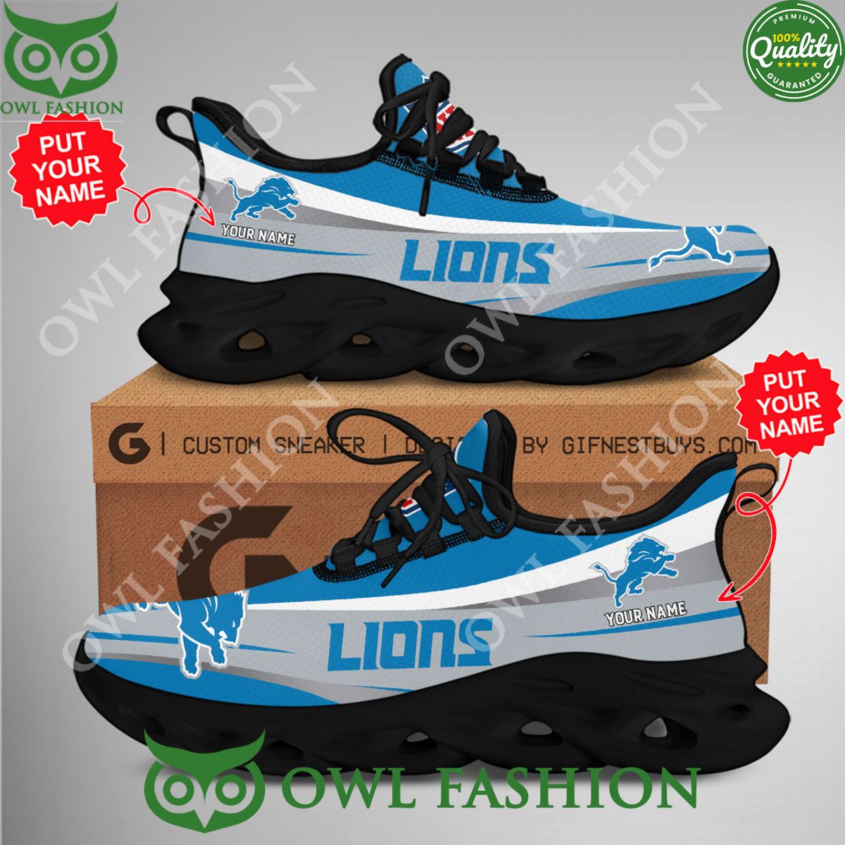 Ideafootwear Detroit Lions Max Soul Shoes Sneakers For Men And Women