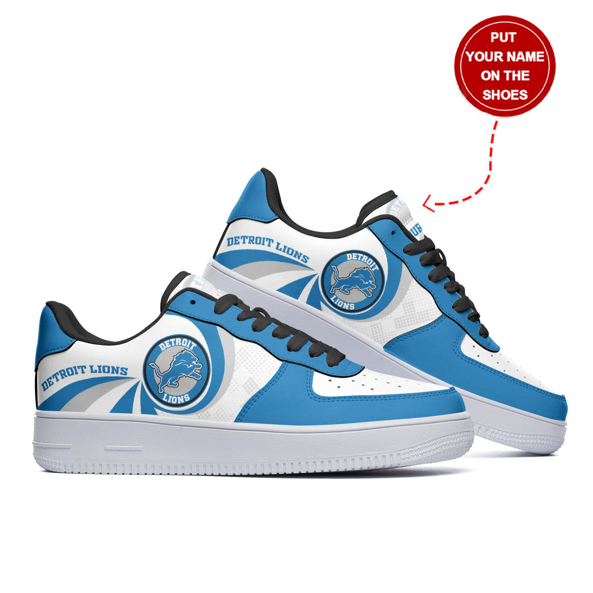 Ideafootwear Detroit Lions NFL Air Low-Top Sneakers Shoes For Men And Women