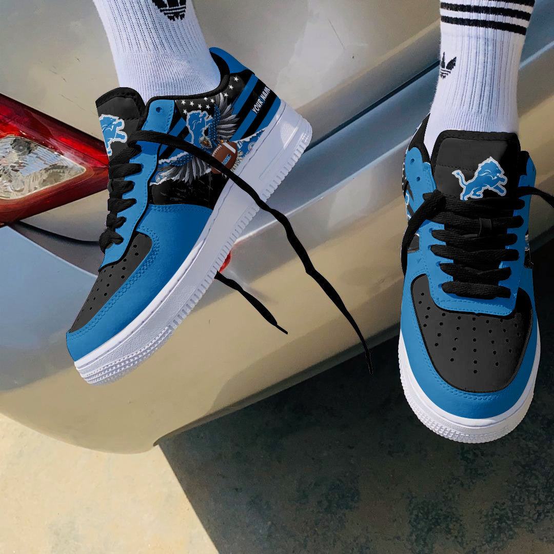 Ideafootwear Detroit Lions NFL Air Low-Top Sneakers Shoes For Men And Women