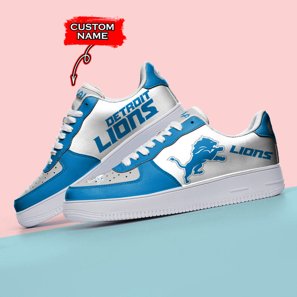 Ideafootwear Detroit Lions NFL Air Low-Top Sneakers Shoes For Men And Women