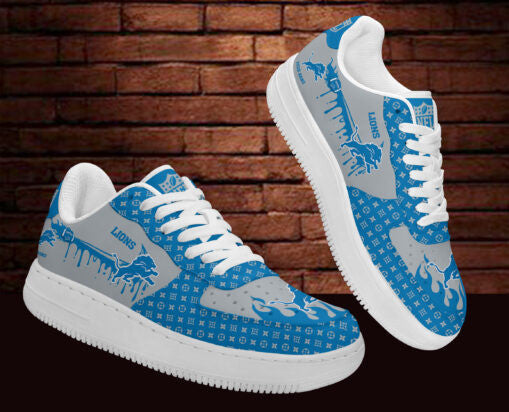 Ideafootwear Detroit Lions NFL Air Low-Top Sneakers Shoes For Men And Women