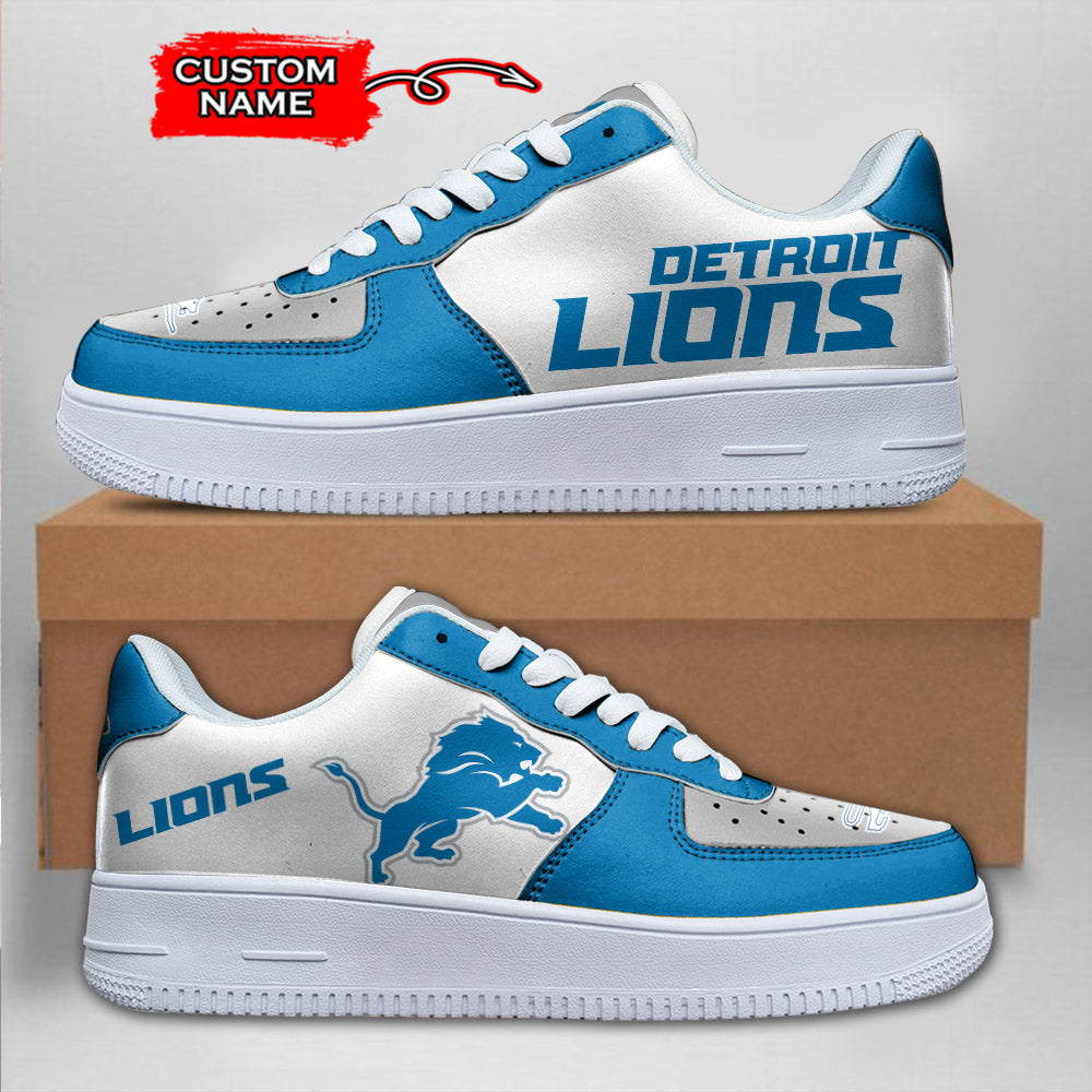 Ideafootwear Detroit Lions NFL Air Low-Top Sneakers Shoes For Men And Women