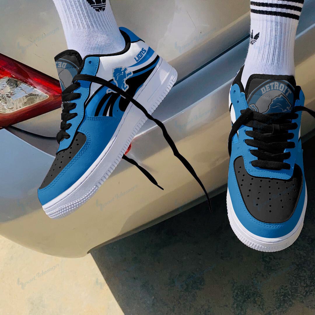 Ideafootwear Detroit Lions NFL Air Low-Top Sneakers Shoes For Men And Women