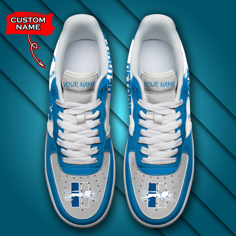 Ideafootwear Detroit Lions NFL Air Low-Top Sneakers Shoes For Men And Women