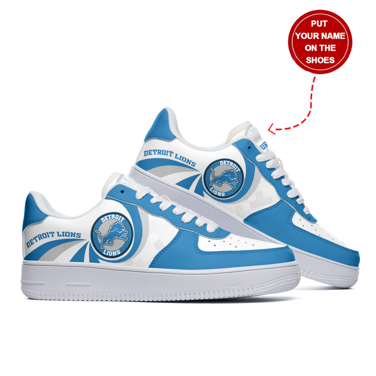 Ideafootwear Detroit Lions NFL Air Low-Top Sneakers Shoes For Men And Women