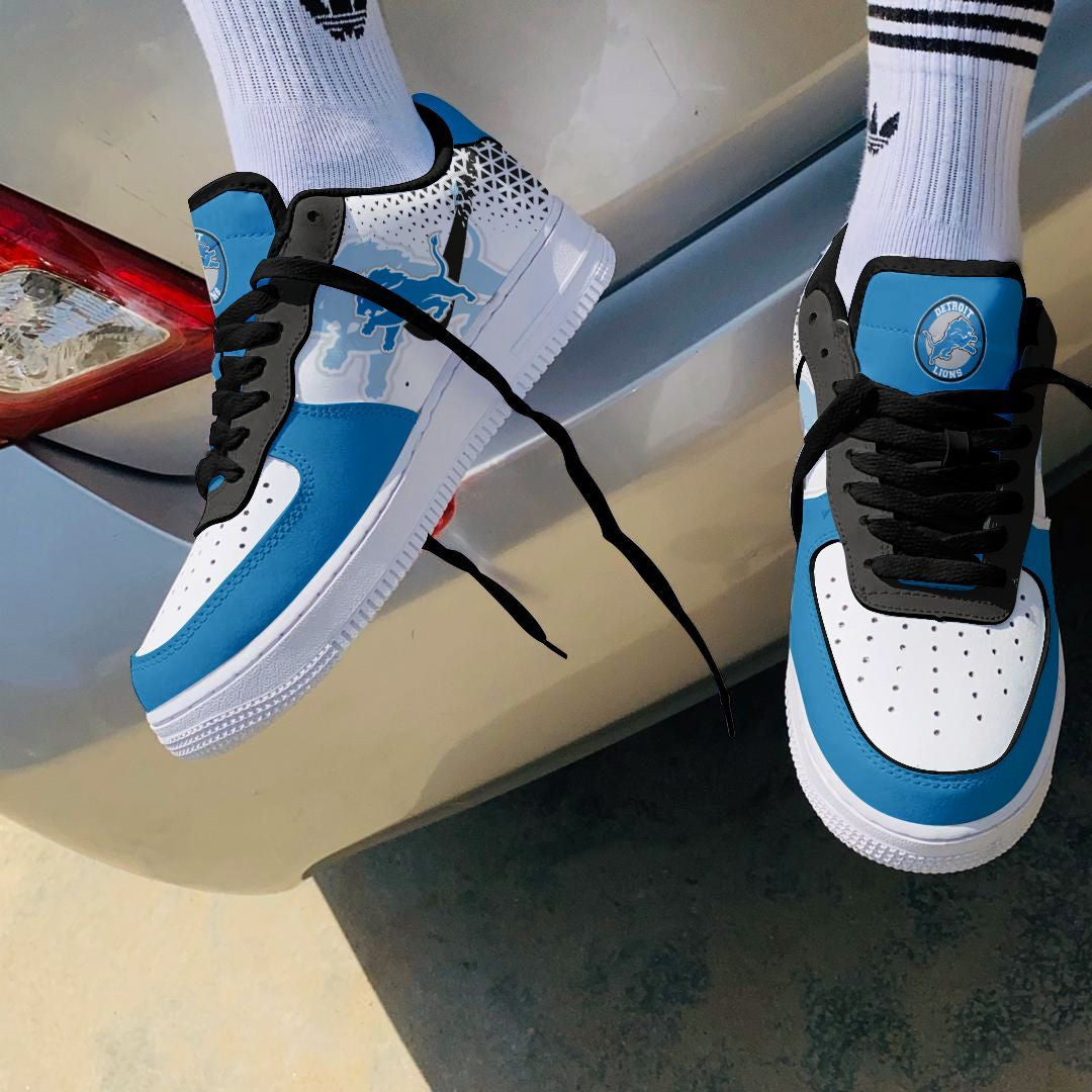 Ideafootwear Detroit Lions NFL Air Low-Top Sneakers Shoes For Men And Women