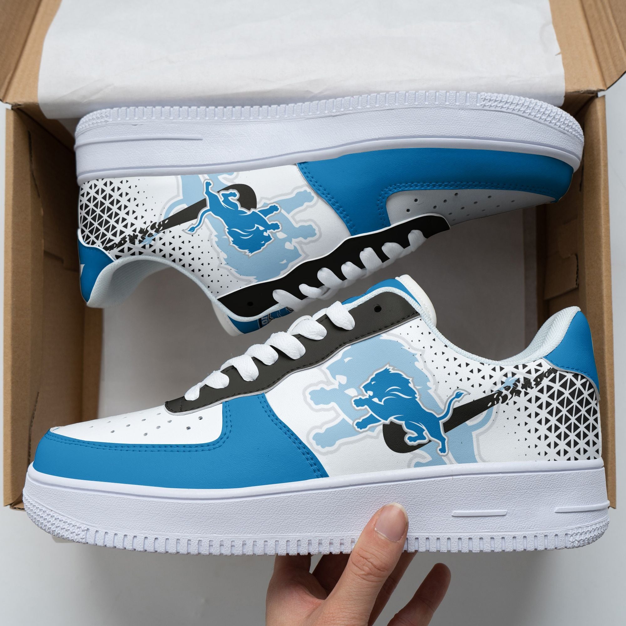 Ideafootwear Detroit Lions NFL Air Low-Top Sneakers Shoes For Men And Women