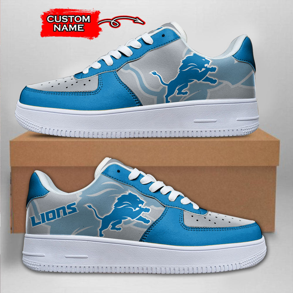 Ideafootwear Detroit Lions NFL Air Low-Top Sneakers Shoes For Men And Women