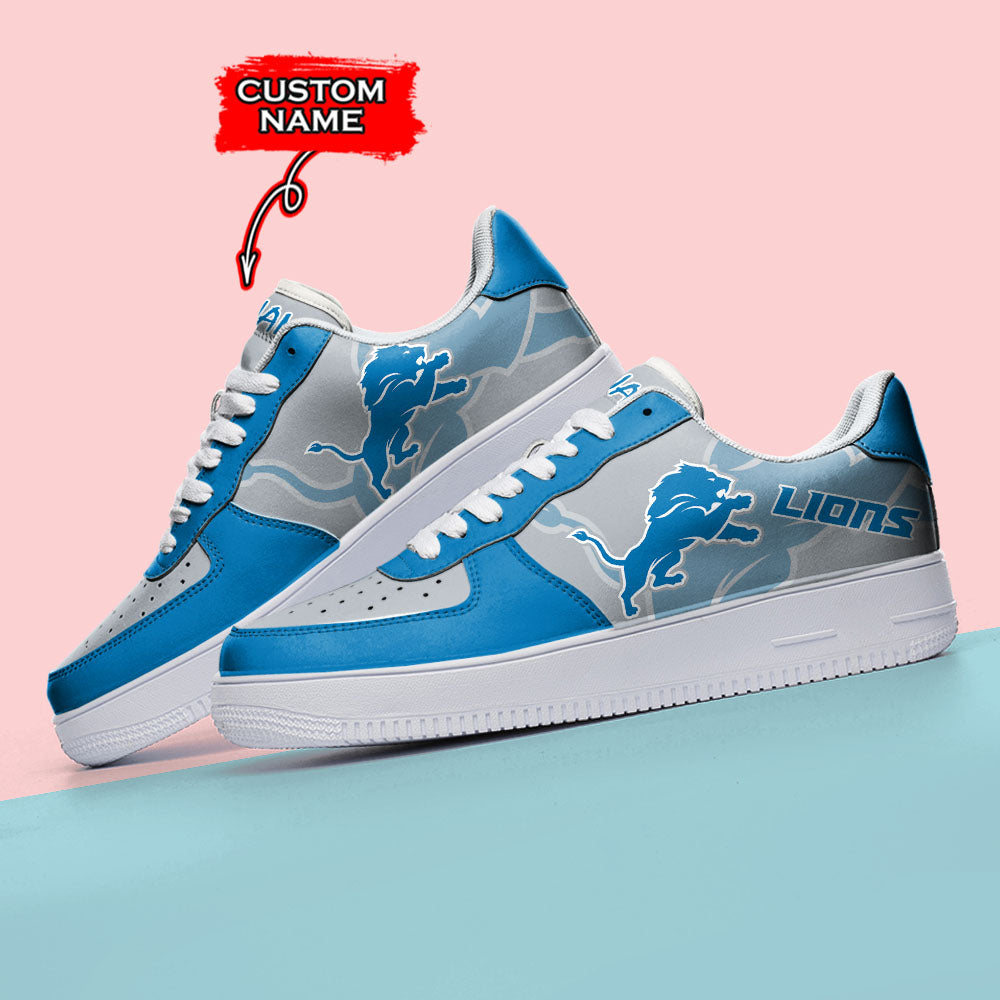 Ideafootwear Detroit Lions NFL Air Low-Top Sneakers Shoes For Men And Women