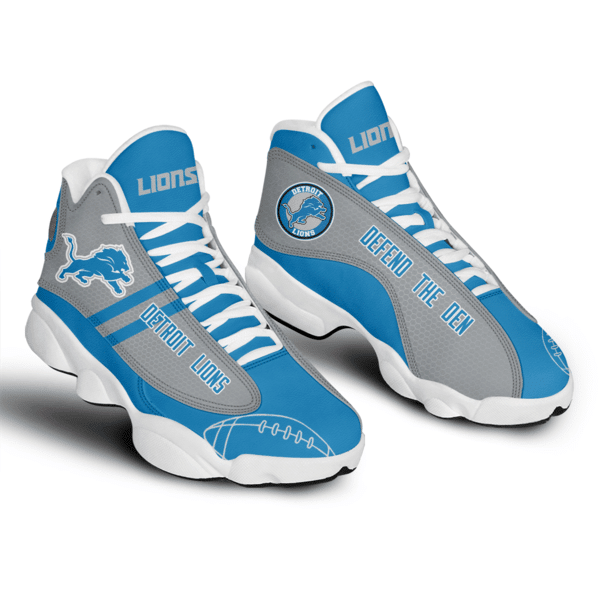 Ideafootwear Detroit Lions NFL AJ13 Sneakers Shoes For Men And Women