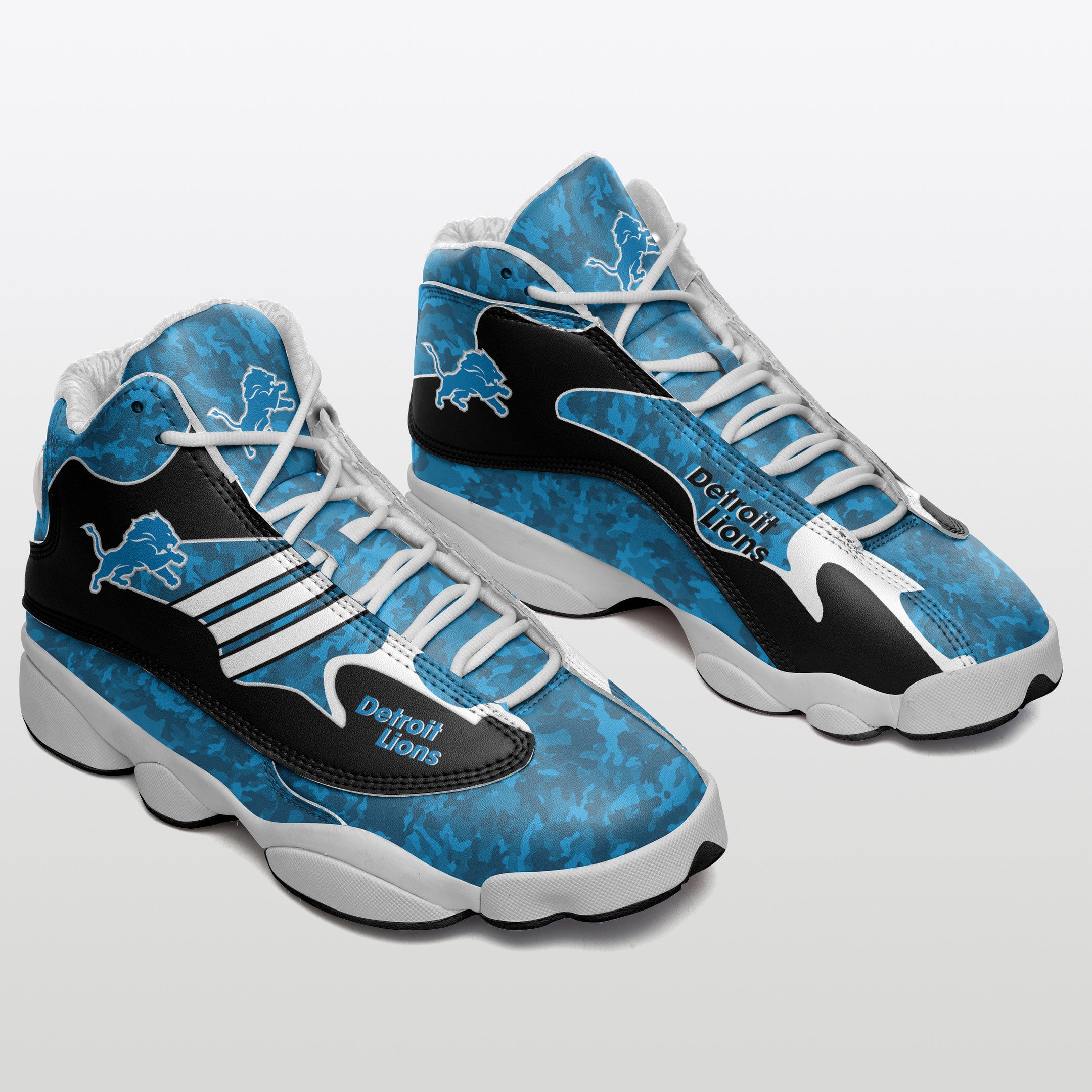Ideafootwear Detroit Lions NFL AJ13 Sneakers Shoes For Men And Women
