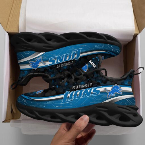 Ideafootwear Detroit Lions NFL Max Soul Shoes Sneakers For Men And Women