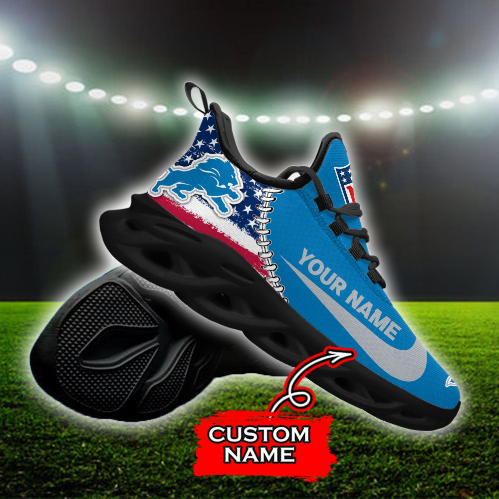 Ideafootwear Detroit Lions NFL Max Soul Shoes Sneakers For Men And Women