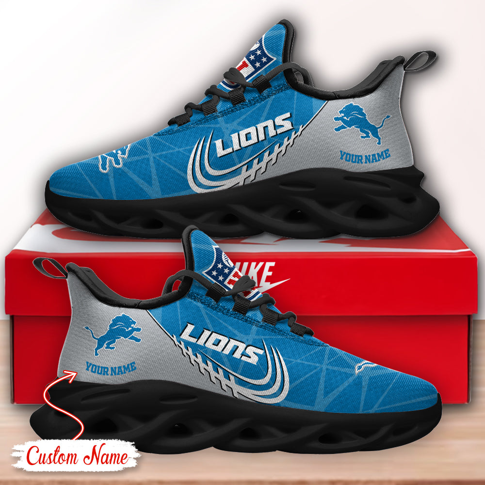 Ideafootwear Detroit Lions NFL Max Soul Shoes Sneakers For Men And Women