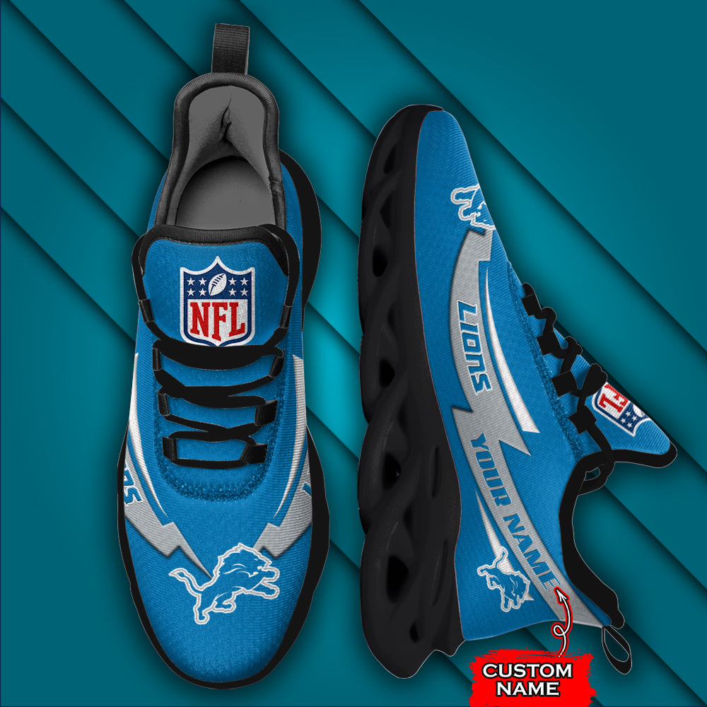 Ideafootwear Detroit Lions NFL Max Soul Shoes Sneakers For Men And Women