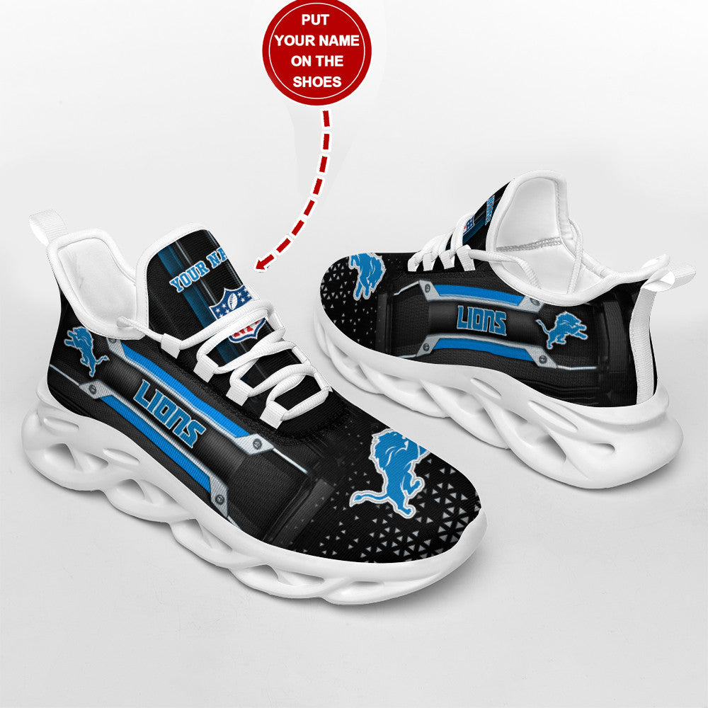 Ideafootwear Detroit Lions NFL Max Soul Shoes Sneakers For Men And Women