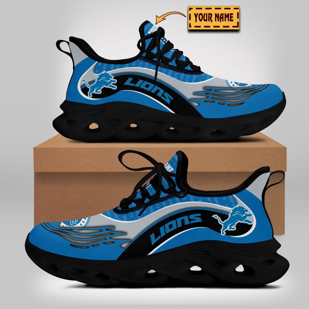Ideafootwear Detroit Lions NFL Max Soul Shoes Sneakers For Men And Women