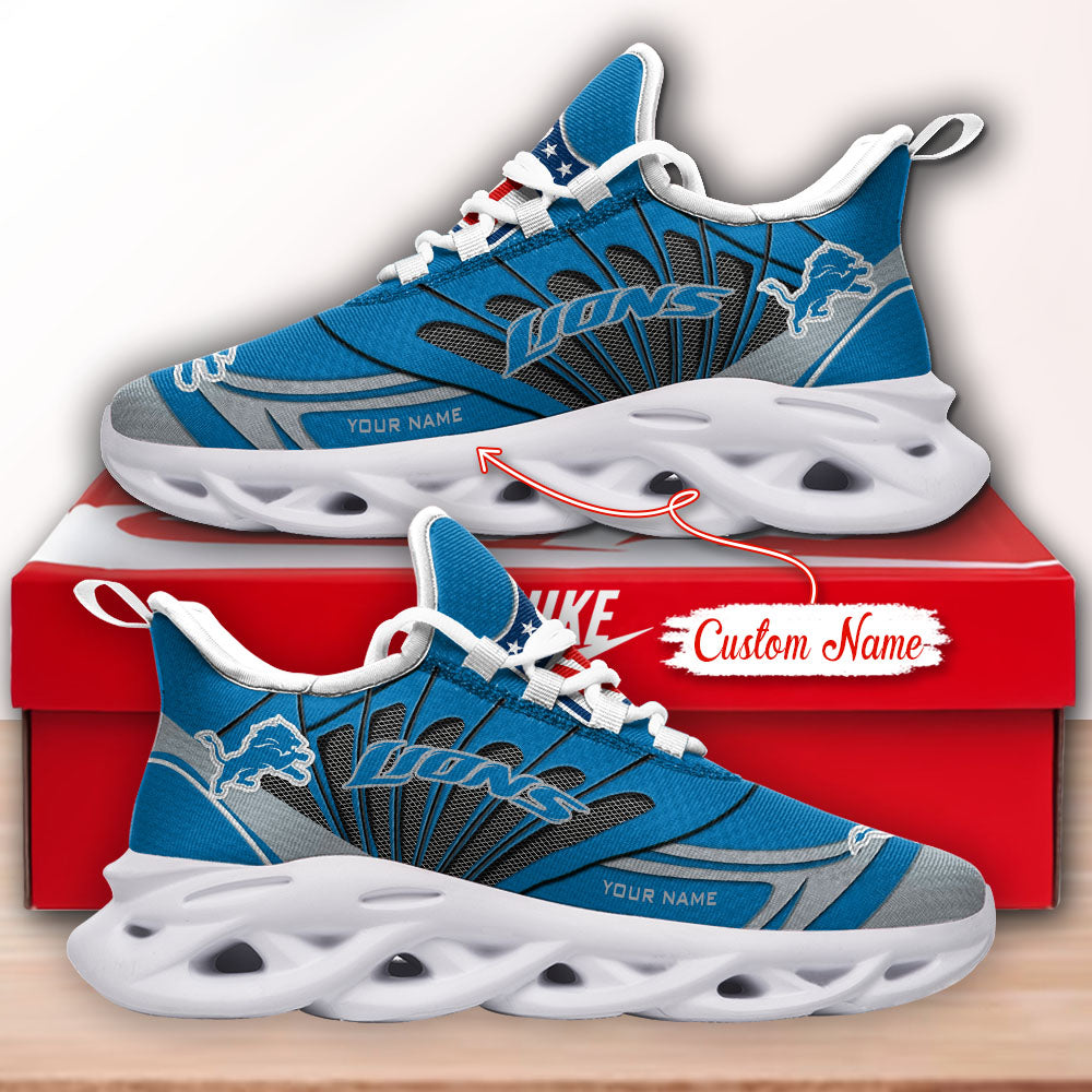 Ideafootwear Detroit Lions NFL Max Soul Shoes Sneakers For Men And Women