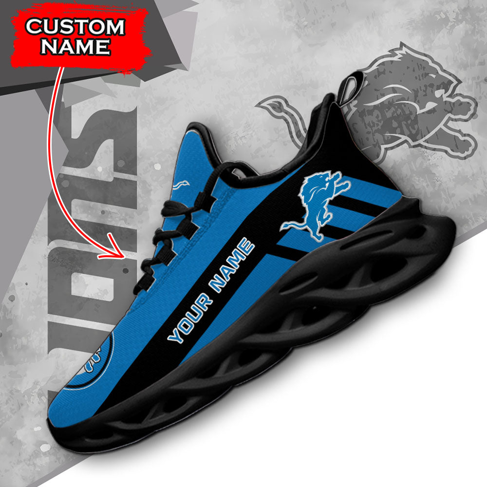 Ideafootwear Detroit Lions NFL Max Soul Shoes Sneakers For Men And Women
