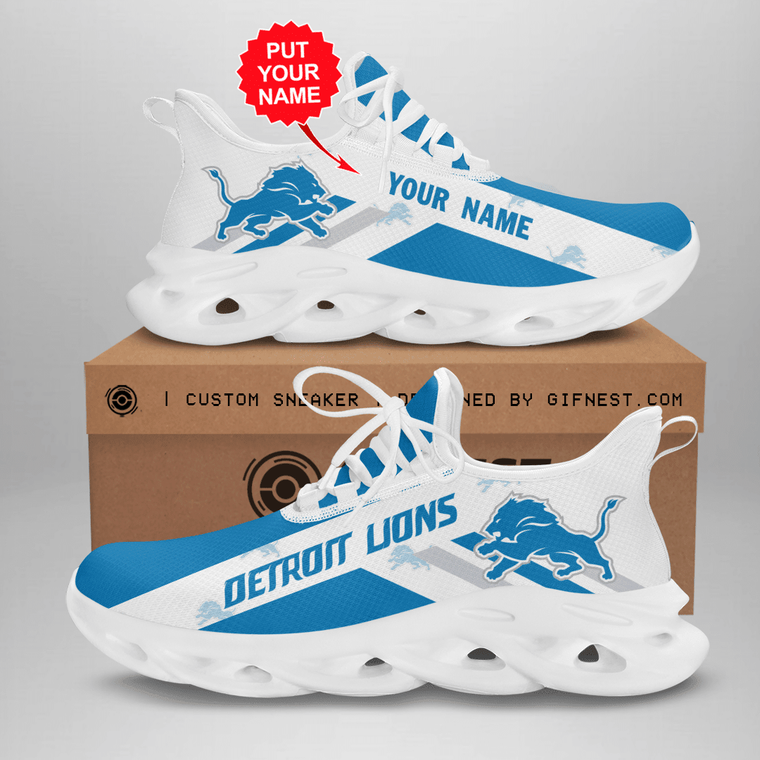 Ideafootwear Detroit Lions NFL Max Soul Shoes Sneakers For Men And Women