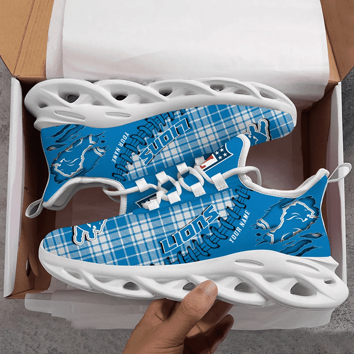 Ideafootwear Detroit Lions NFL Max Soul Shoes Sneakers For Men And Women