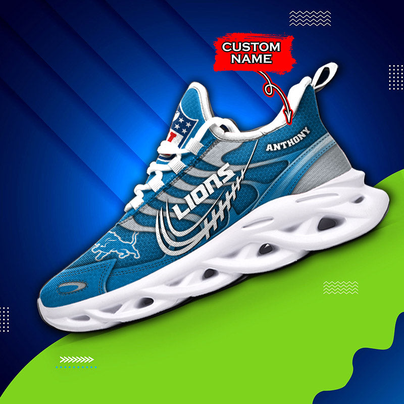 Ideafootwear Detroit Lions NFL Max Soul Shoes Sneakers For Men And Women