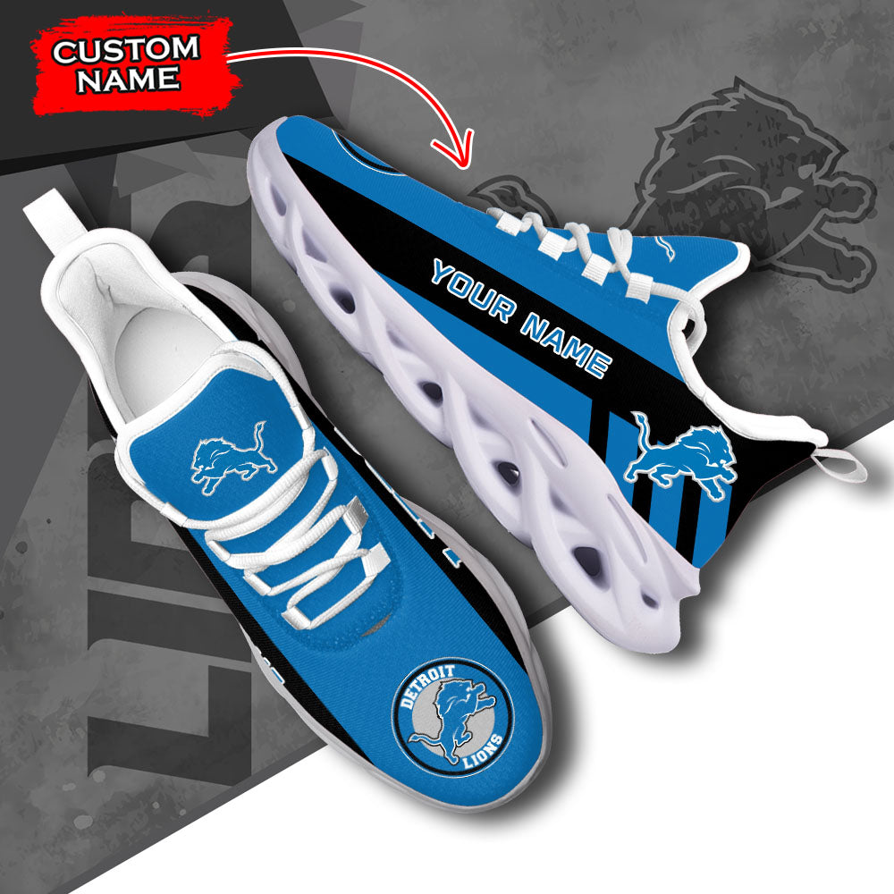 Ideafootwear Detroit Lions NFL Max Soul Shoes Sneakers For Men And Women