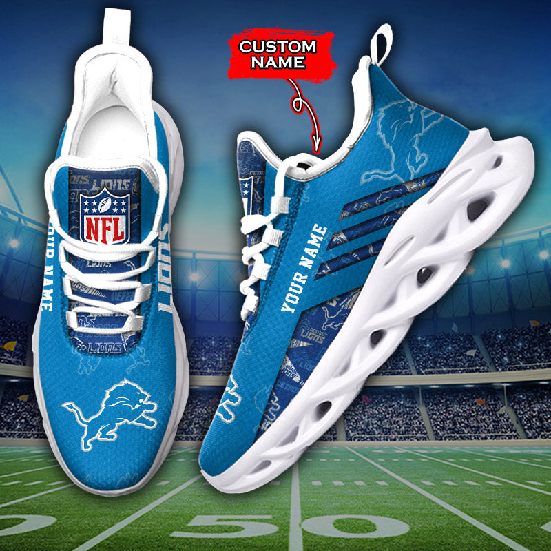 Ideafootwear Detroit Lions NFL Max Soul Shoes Sneakers For Men And Women
